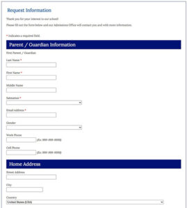formulário de solicitação de informações